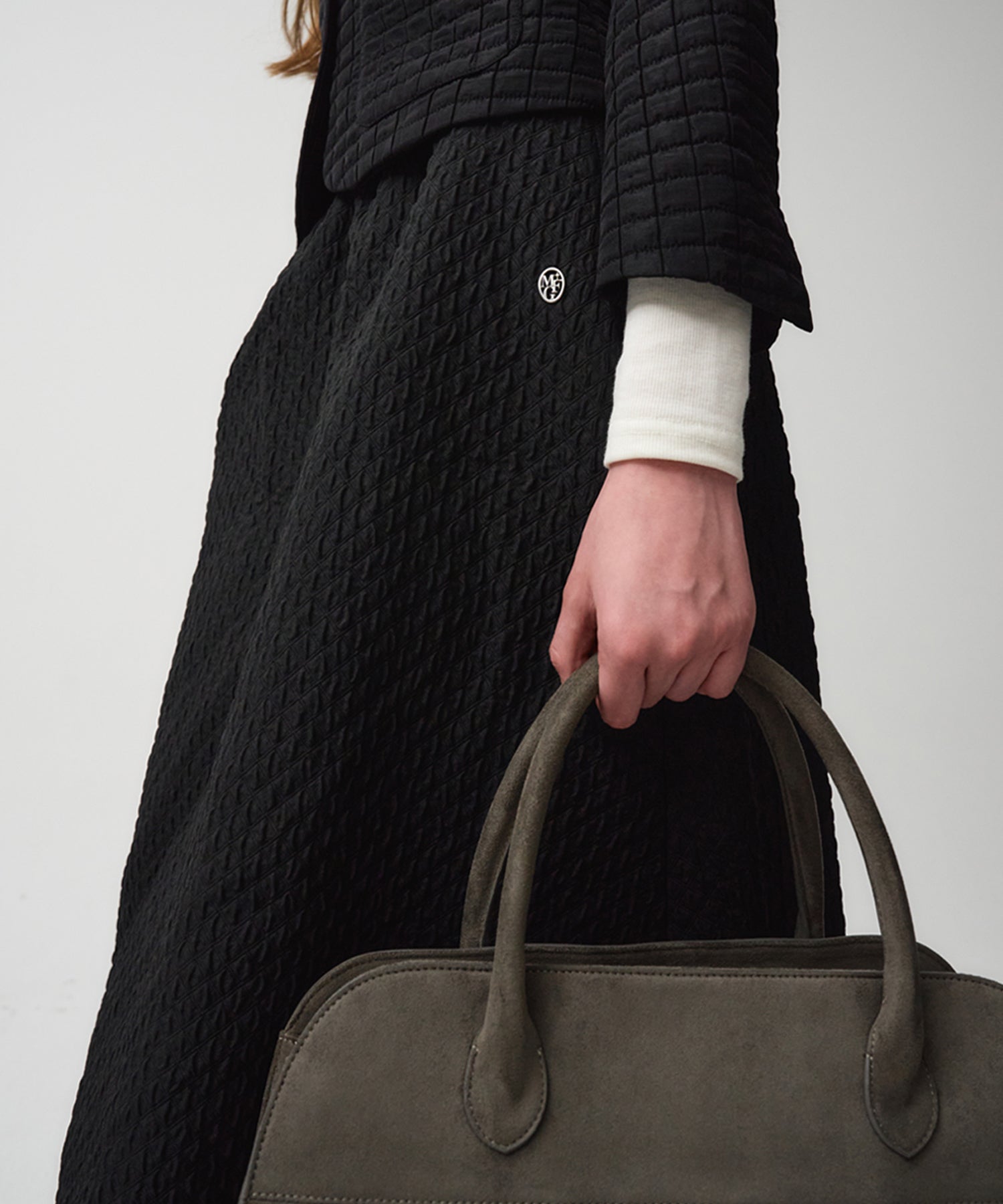 Marithe & Francois Girbaud - Quilted Jacquard Full Skirt (Black) product image 8 | TRAB K-Fashion Australia