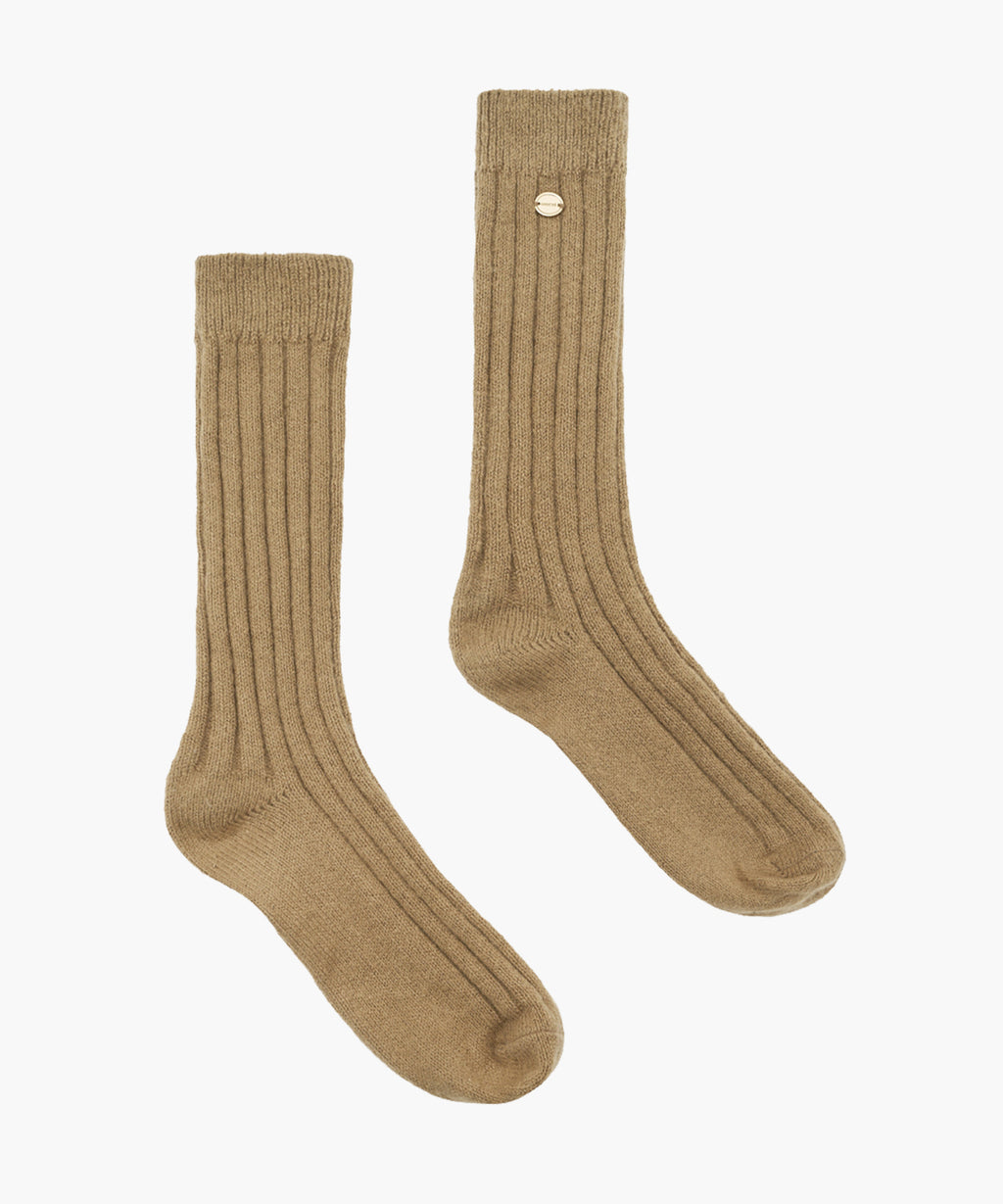 Marithe & Francois Girbaud - Regular Logo Knit Socks (Brown) product image 2 | TRAB K-Fashion Australia