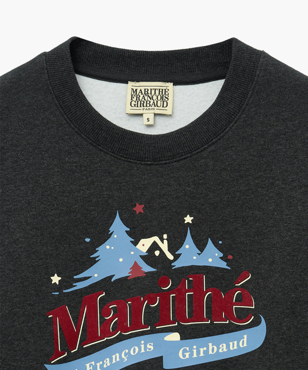 Marithe & Francois Girbaud - Winter Chalet Crop Sweatshirt Brushed (Charcoal) product image 8 | TRAB K-Fashion Australia