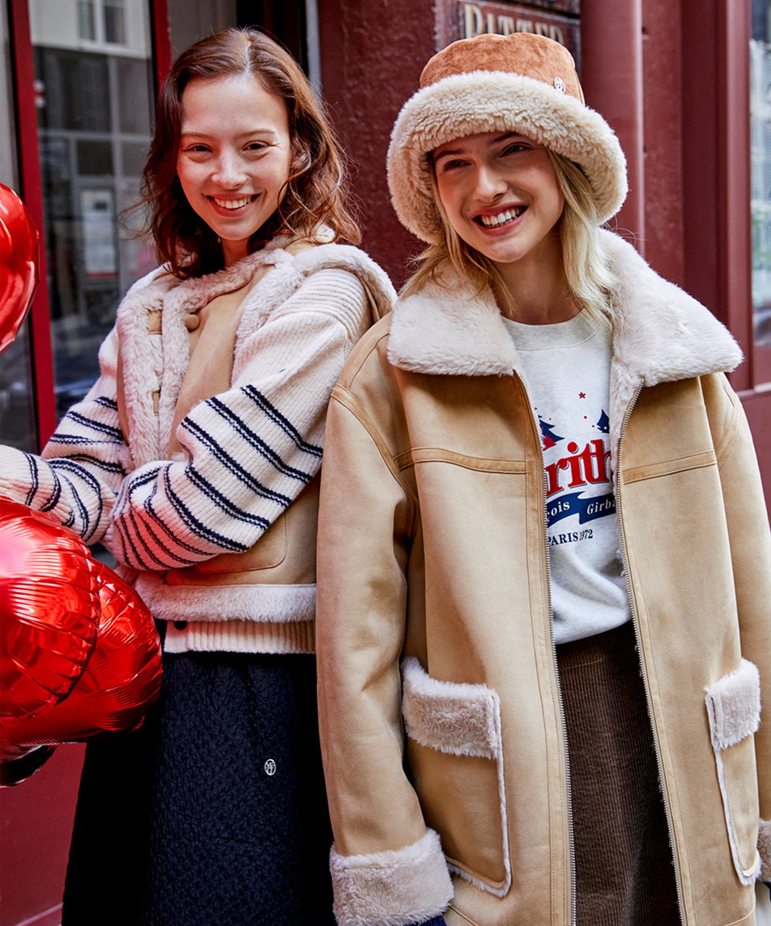 Marithe & Francois Girbaud - Winter Chalet Crop Sweatshirt Brushed (Oatmeal) product image 3 | TRAB K-Fashion Australia