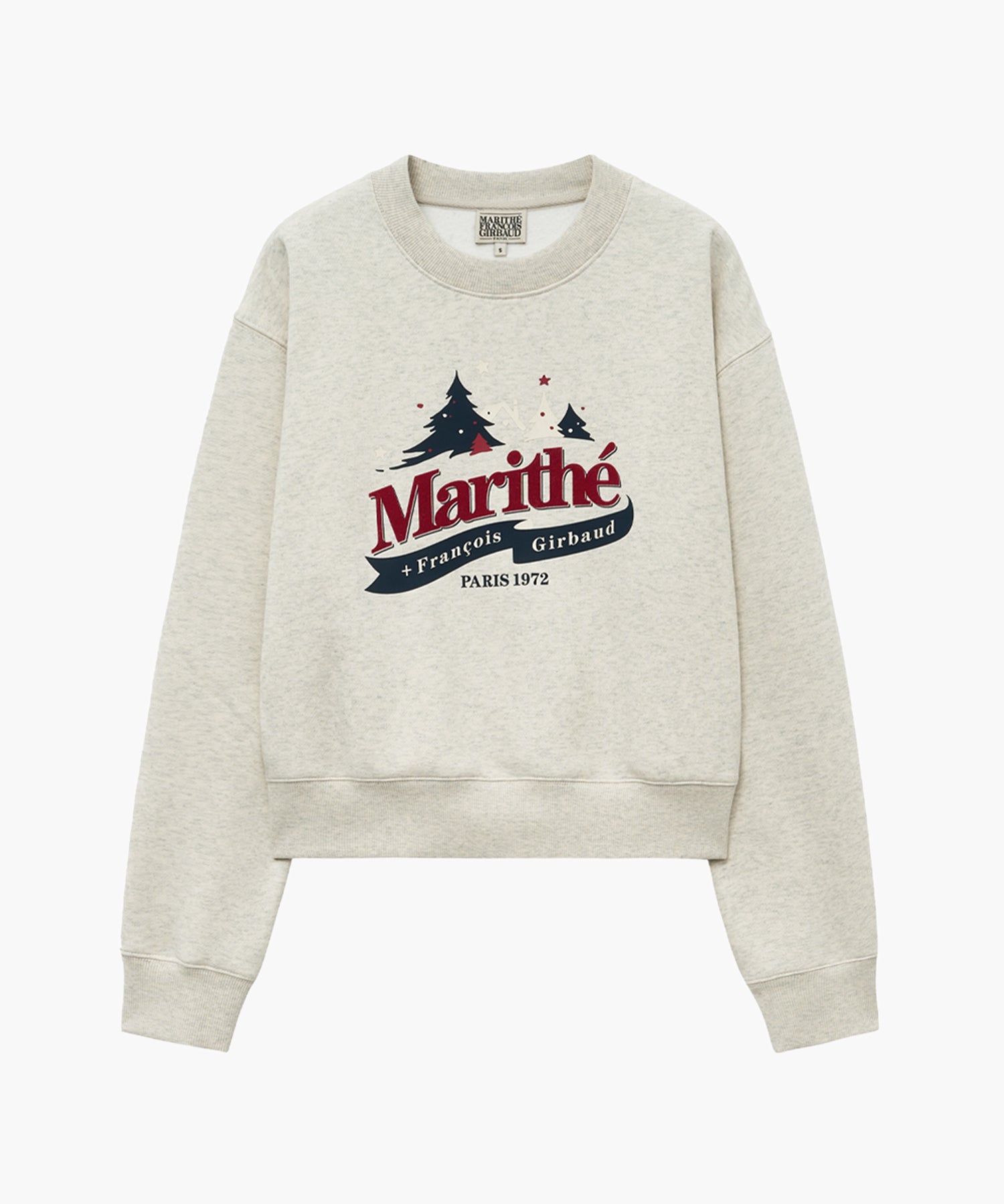 Marithe & Francois Girbaud - Winter Chalet Crop Sweatshirt Brushed (Oatmeal) product image 4 | TRAB K-Fashion Australia