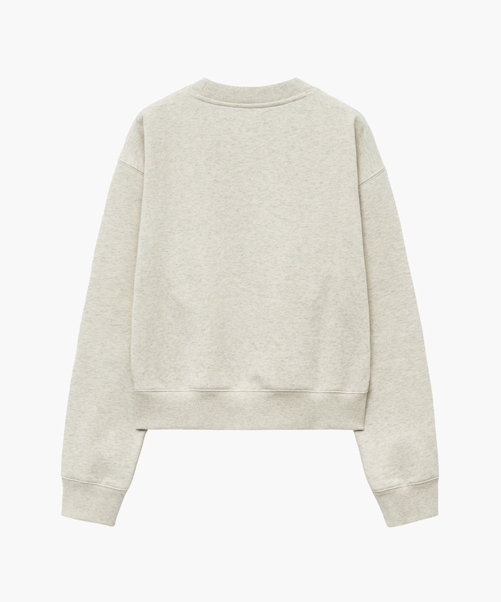 Marithe & Francois Girbaud - Winter Chalet Crop Sweatshirt Brushed (Oatmeal) product image 5 | TRAB K-Fashion Australia