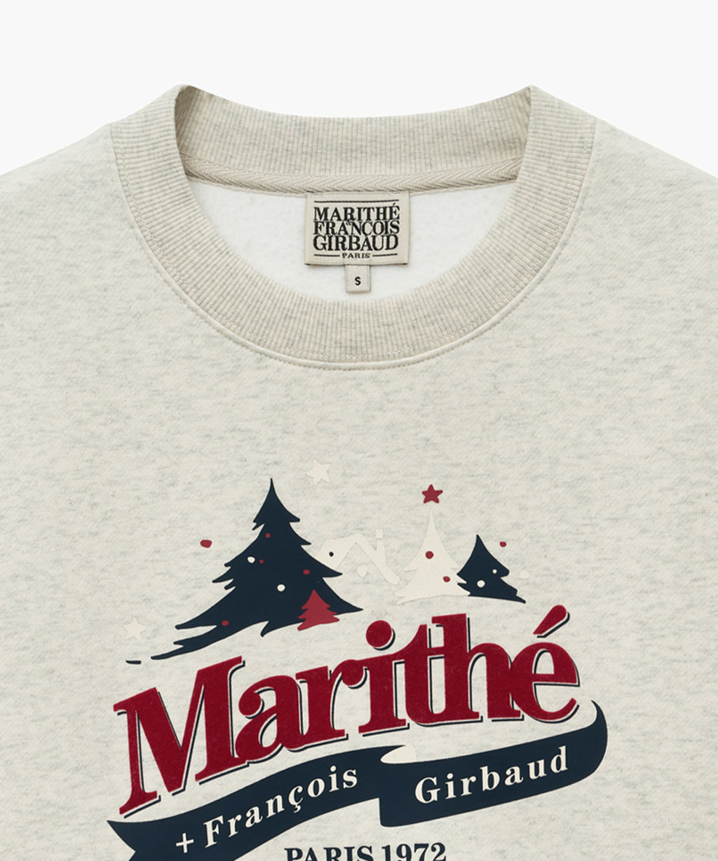 Marithe & Francois Girbaud - Winter Chalet Crop Sweatshirt Brushed (Oatmeal) product image 6 | TRAB K-Fashion Australia