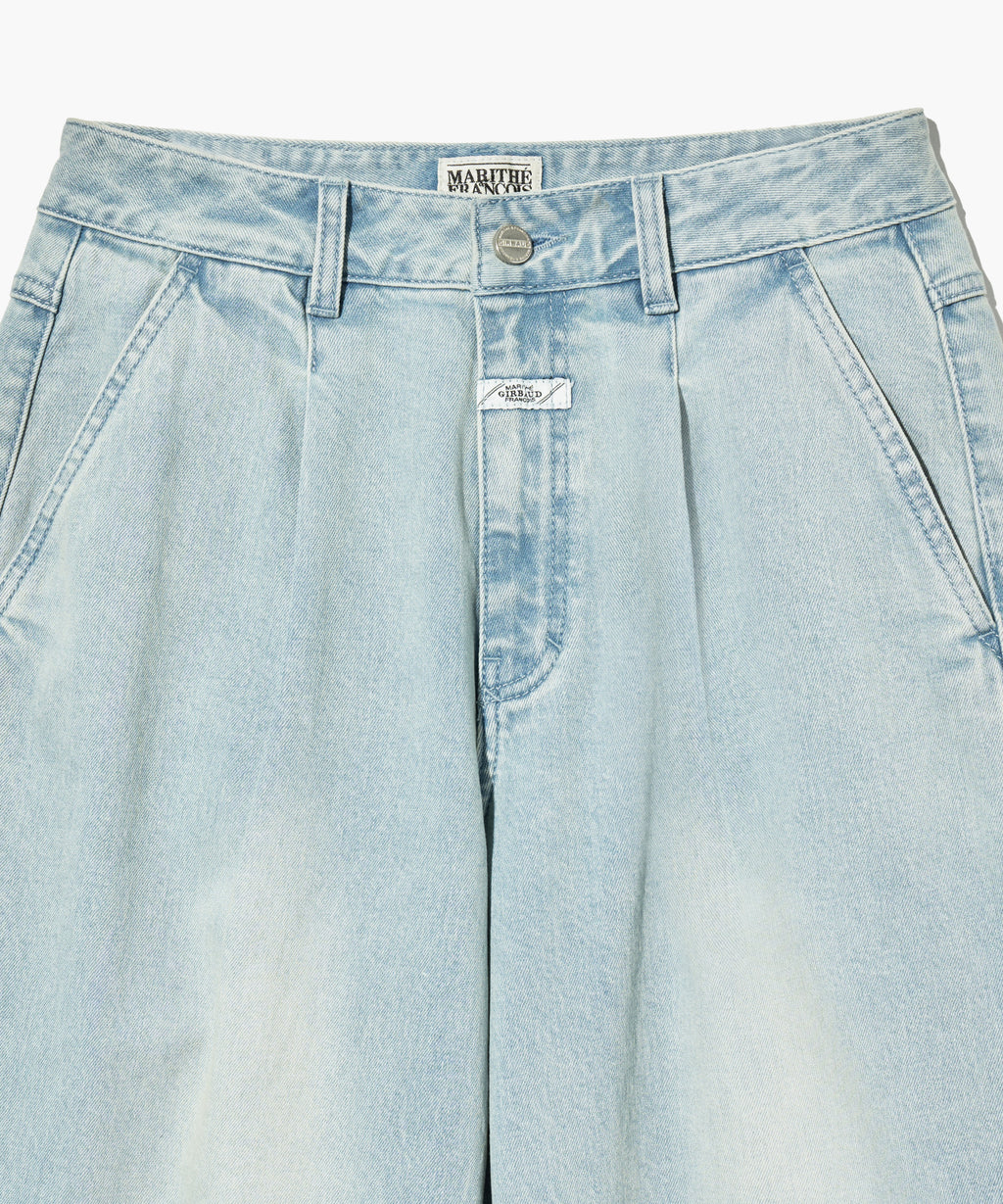 Marithe & Francois Girbaud - Low-waist Tuck Wide Denim Pants (Light Blue) product image 12 | TRAB K-Fashion Australia