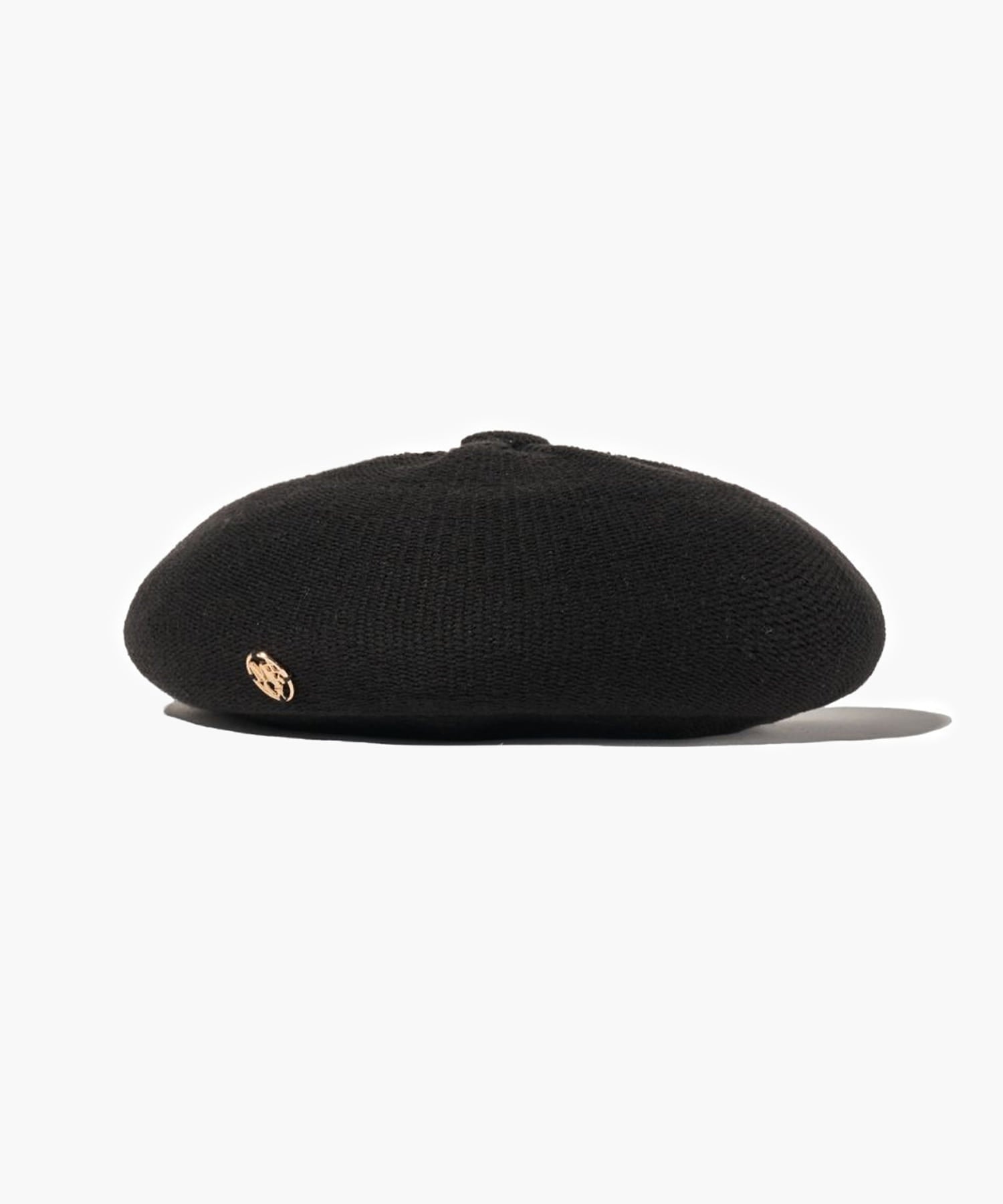 Marithe & Francois Girbaud - Metal Circle Logo Knit Beret (Black) product image 1 | TRAB K-Fashion Australia