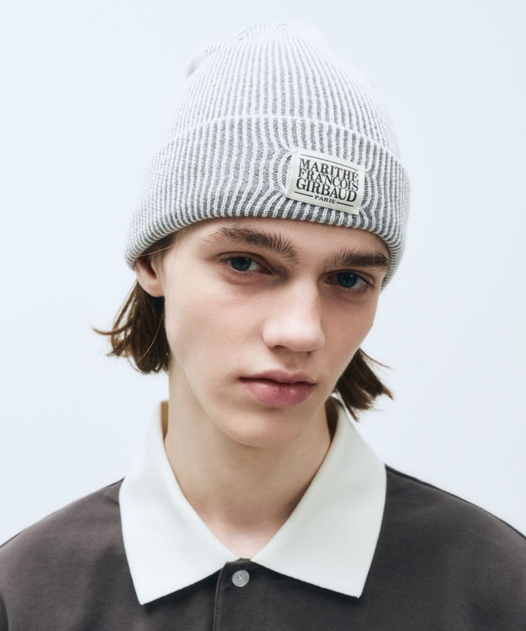 Marithe & Francois Girbaud - Classic Logo Beanie (Ivory) product image 6 | TRAB K-Fashion Australia