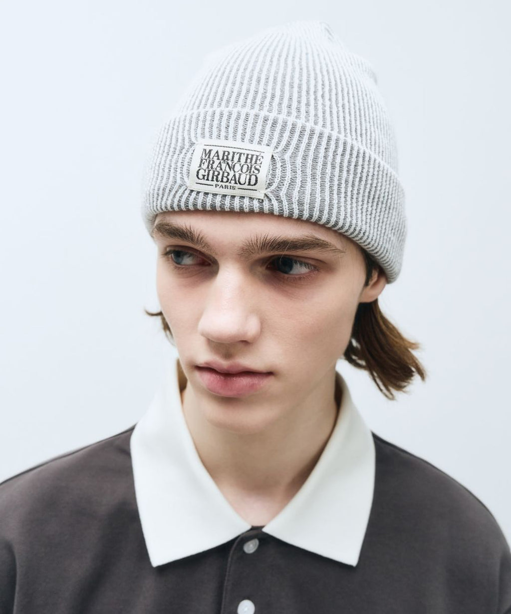 Marithe & Francois Girbaud - Classic Logo Beanie (Ivory) product image 7 | TRAB K-Fashion Australia