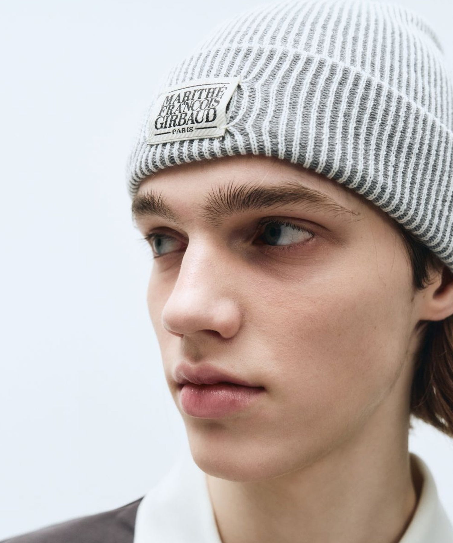 Marithe & Francois Girbaud - Classic Logo Beanie (Ivory) product image 8 | TRAB K-Fashion Australia