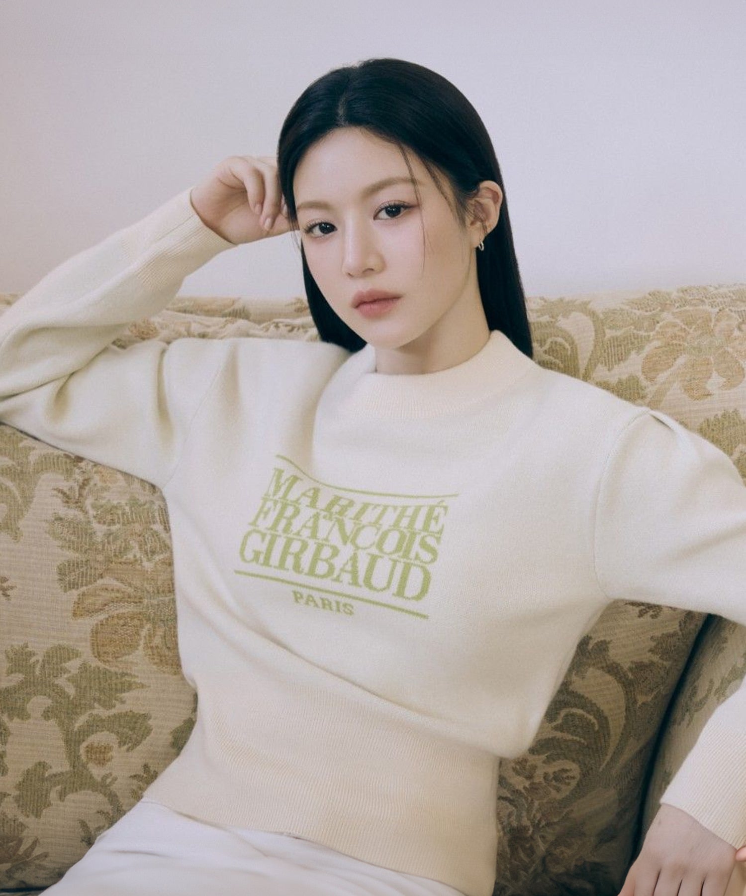 Marithe & Francois Girbaud - Classic Logo Crop Knit (Ivory) product image 1 | TRAB K-Fashion Australia