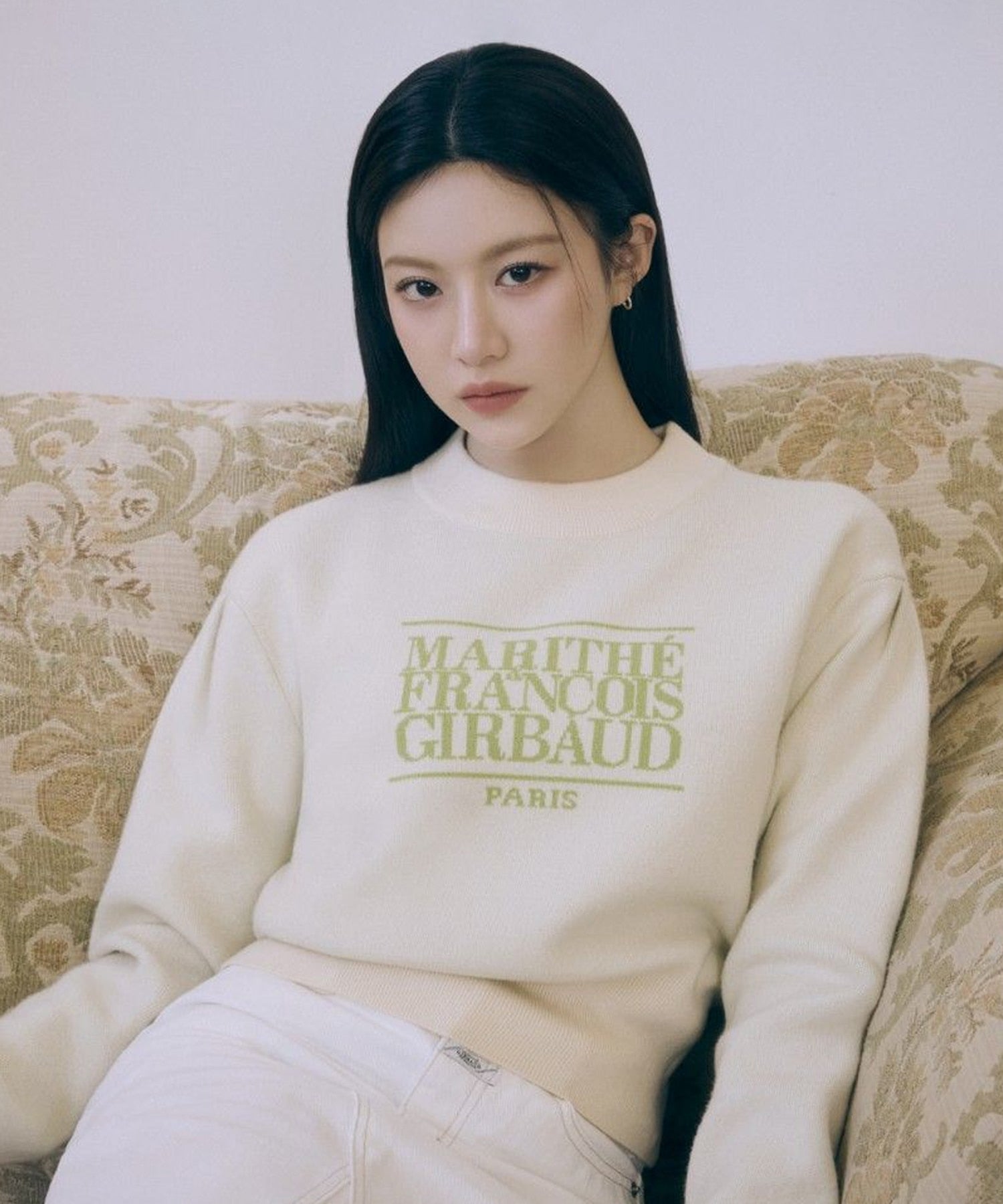Marithe & Francois Girbaud - Classic Logo Crop Knit (Ivory) product image 2 | TRAB K-Fashion Australia