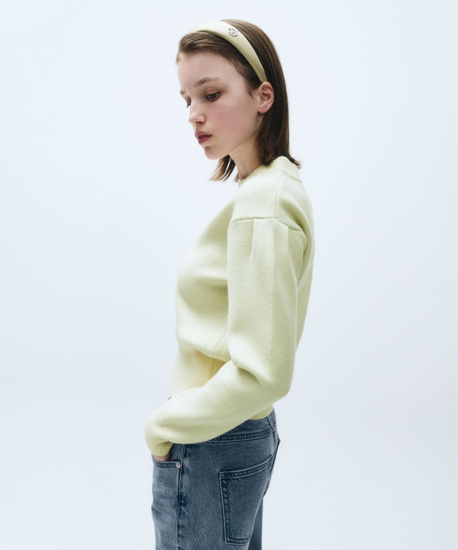 Marithe & Francois Girbaud - Classic Logo Crop Knit (Ivory) product image 4 | TRAB K-Fashion Australia
