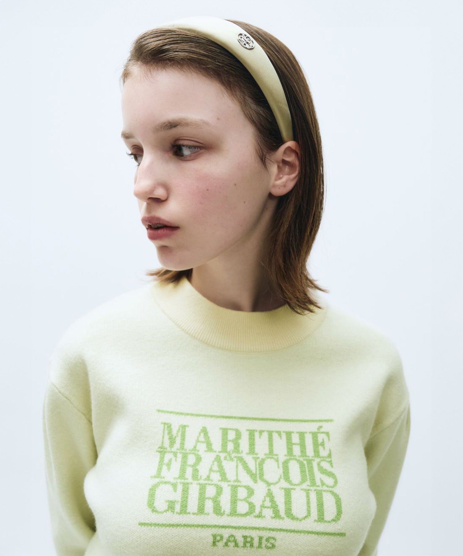Marithe & Francois Girbaud - Classic Logo Crop Knit (Ivory) product image 5 | TRAB K-Fashion Australia