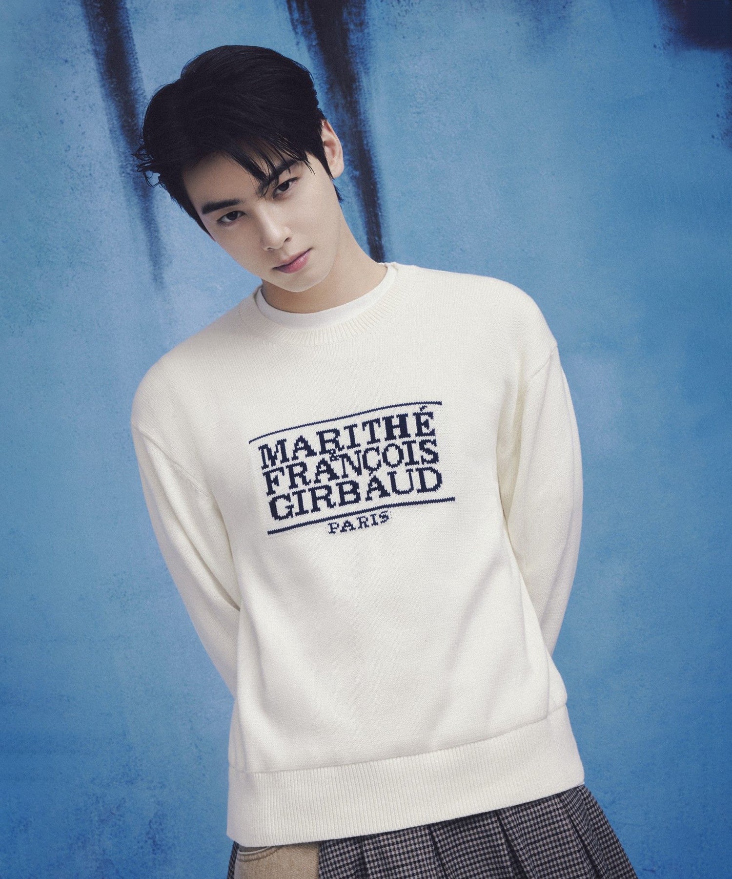 Marithe & Francois Girbaud - Classic Logo Knit Pullover (Ivory) product image 1 | TRAB K-Fashion Australia