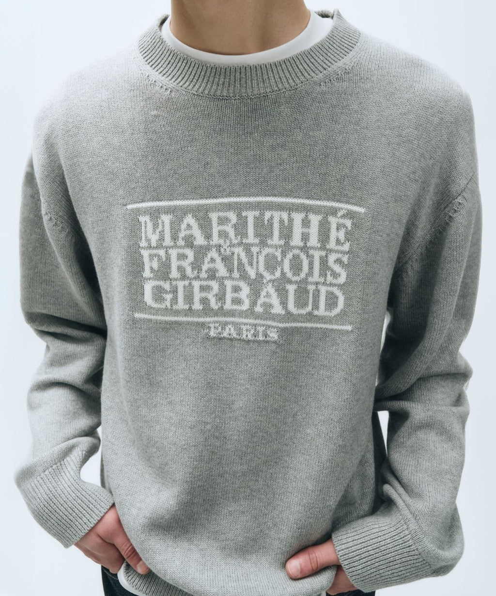 Marithe & Francois Girbaud - Classic Logo Knit Pullover (Melange Gray) product image 3 | TRAB K-Fashion Australia