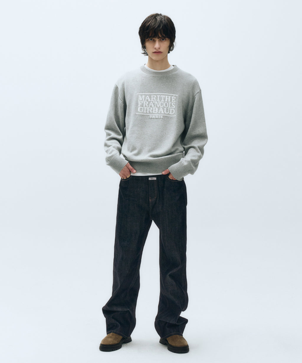 Marithe & Francois Girbaud - Classic Logo Knit Pullover (Melange Gray) product image 4 | TRAB K-Fashion Australia