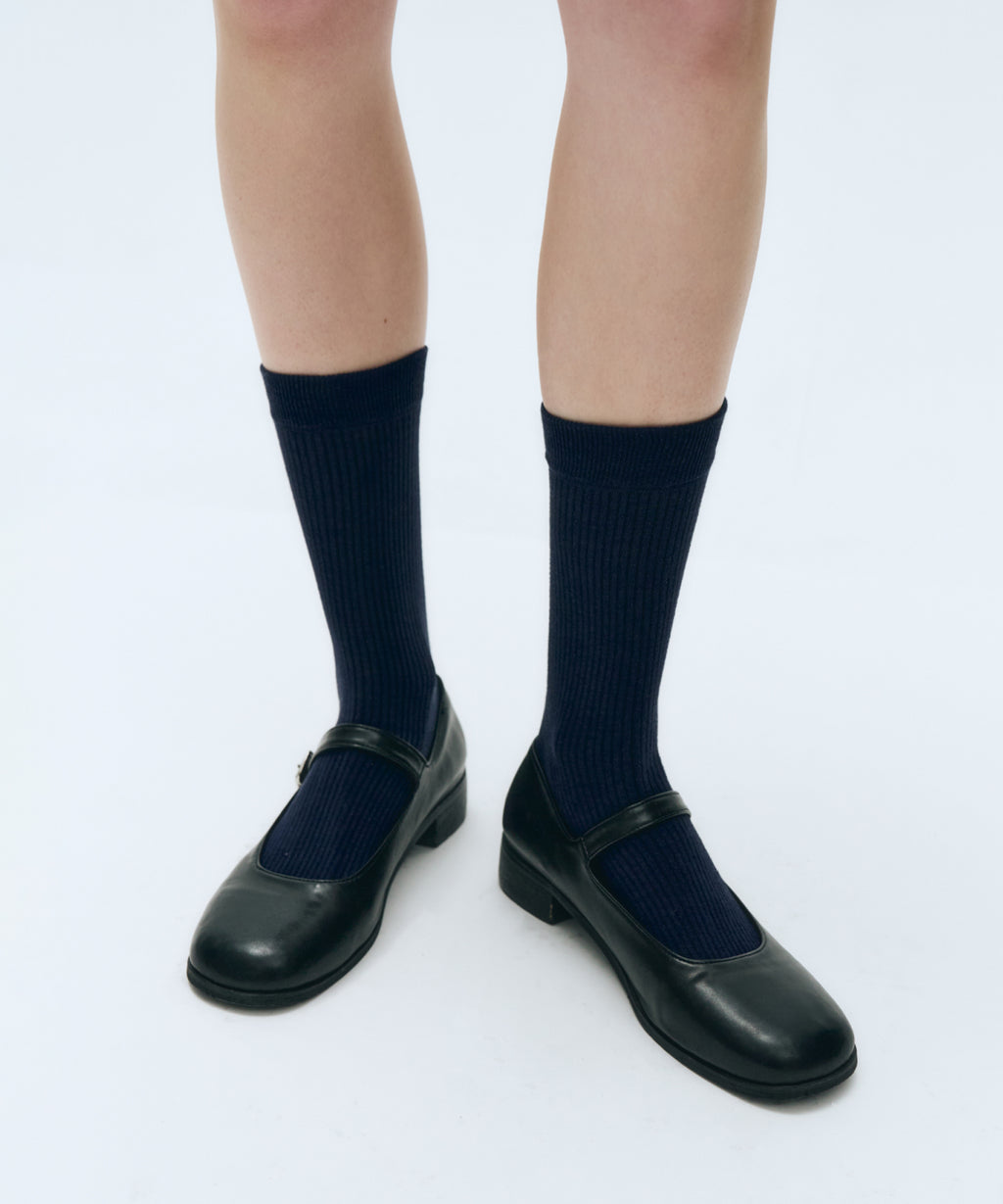 Marithe & Francois Girbaud - Basic Middle Socks (Navy) product image 5 | TRAB K-Fashion Australia