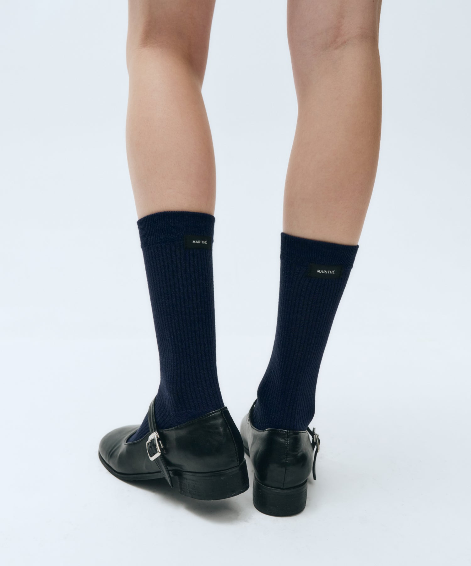 Marithe & Francois Girbaud - Basic Middle Socks (Navy) product image 6 | TRAB K-Fashion Australia