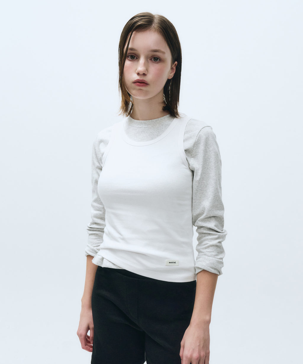 Marithe & Francois Girbaud - Basic Sleeveless (White) product image 4 | TRAB K-Fashion Australia