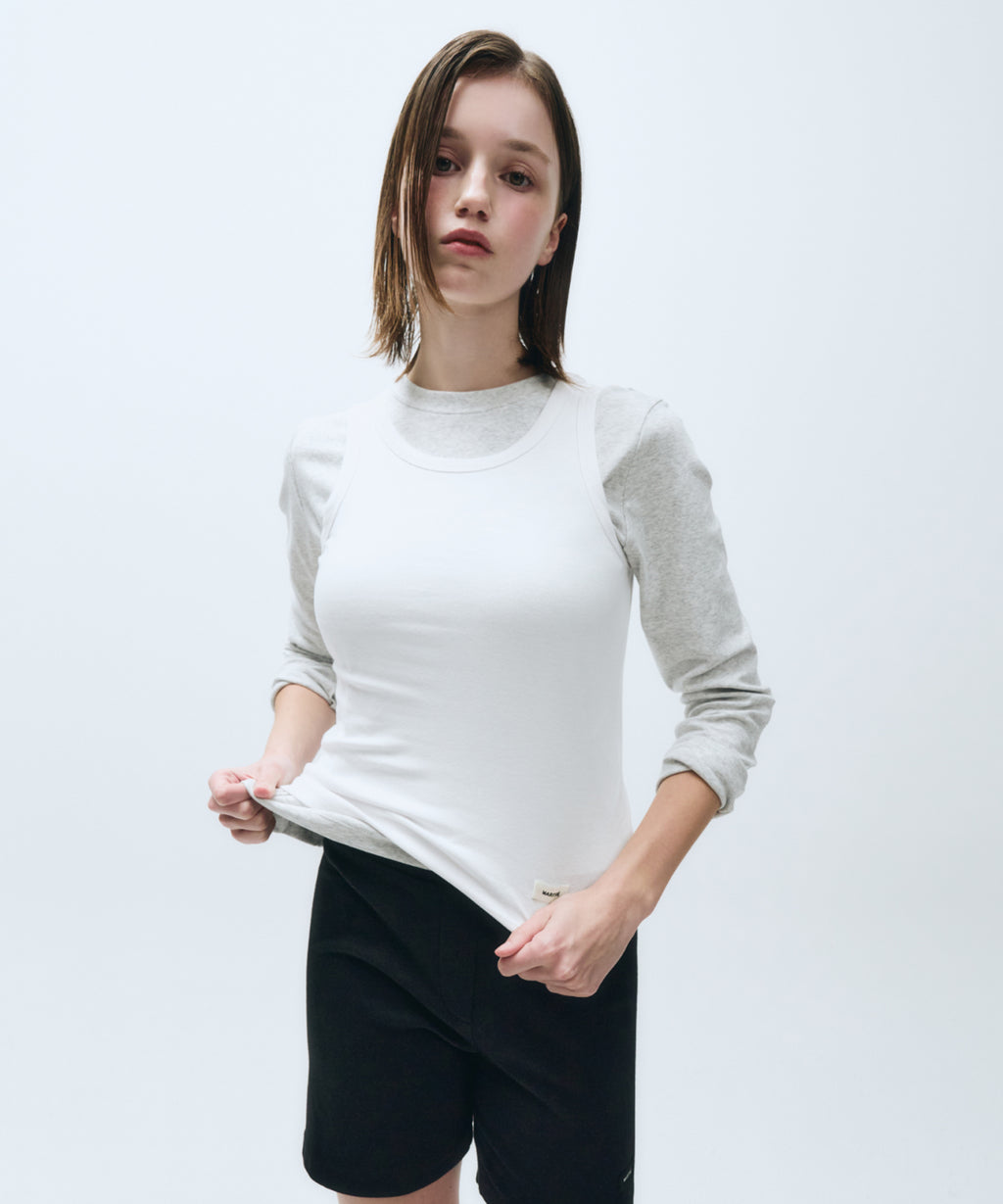 Marithe & Francois Girbaud - Basic Sleeveless (White) product image 5 | TRAB K-Fashion Australia