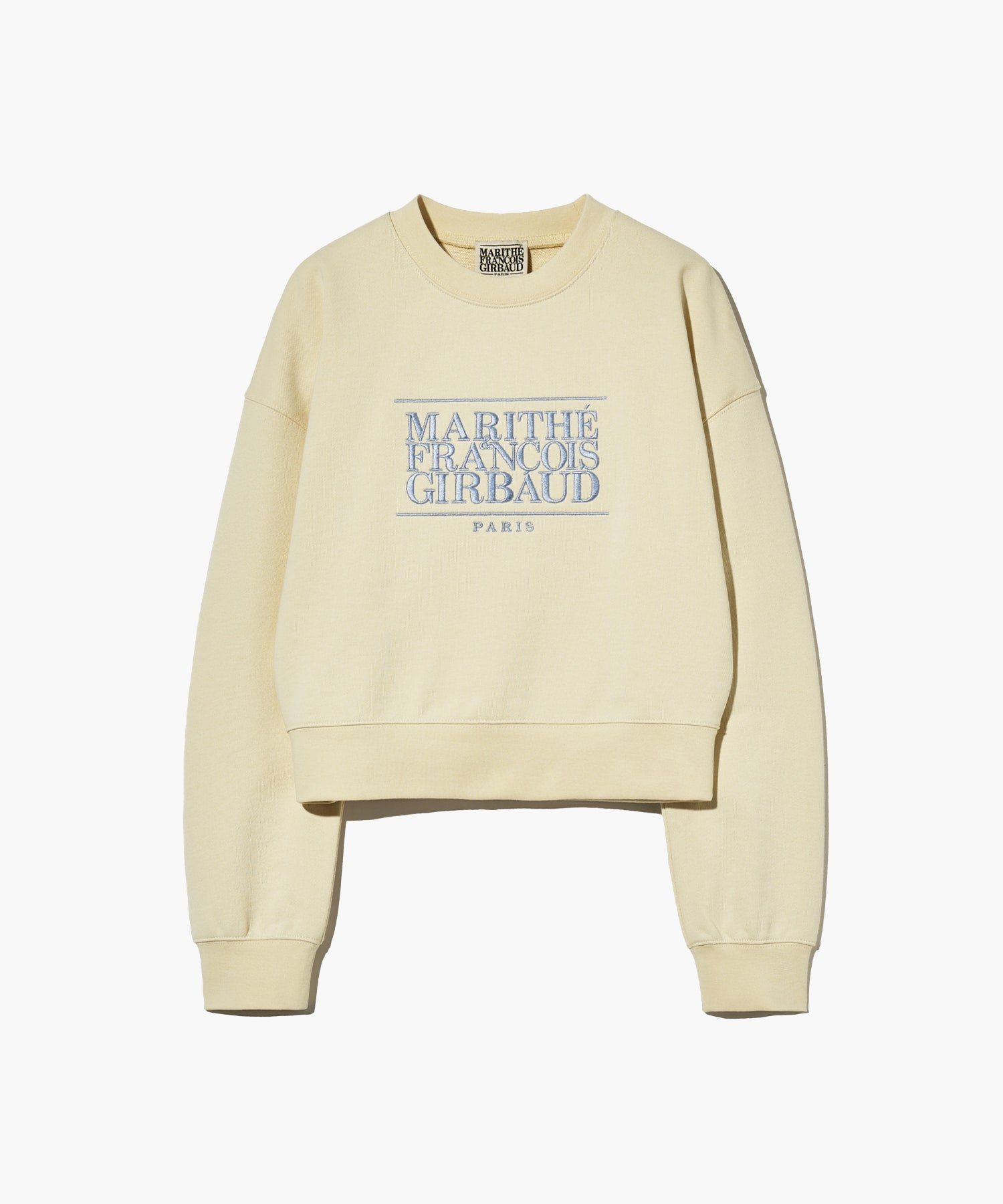 Marithe & Francois Girbaud - Classic Logo Crop Sweatshirt (Cream) product image 7 | TRAB K-Fashion Australia