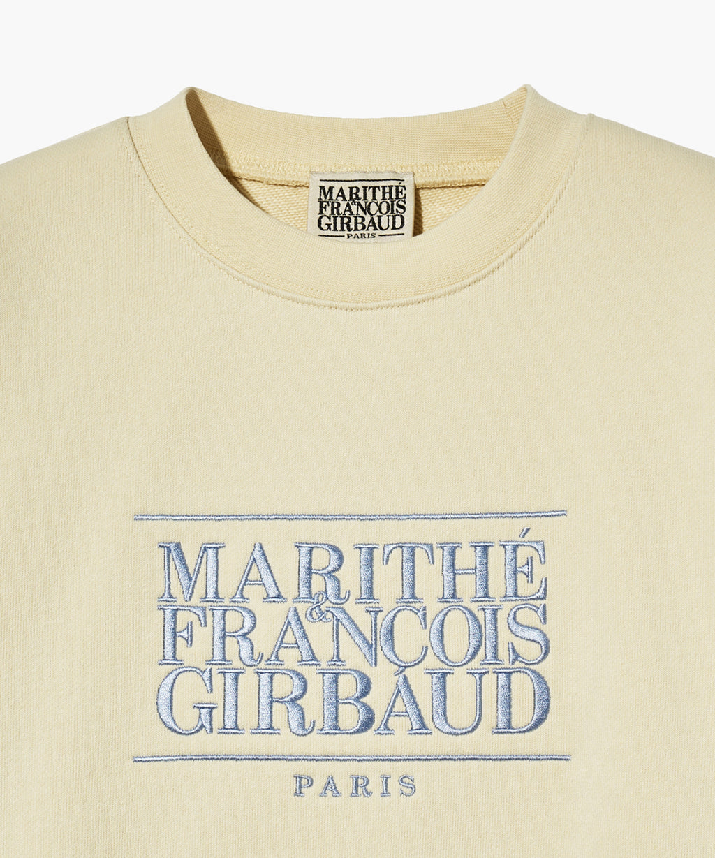 Marithe & Francois Girbaud - Classic Logo Crop Sweatshirt (Cream) product image 9 | TRAB K-Fashion Australia