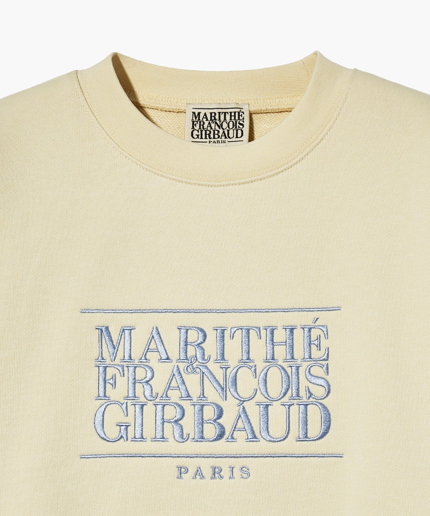 Marithe & Francois Girbaud - Classic Logo Crop Sweatshirt (Cream) product image 9 | TRAB K-Fashion Australia