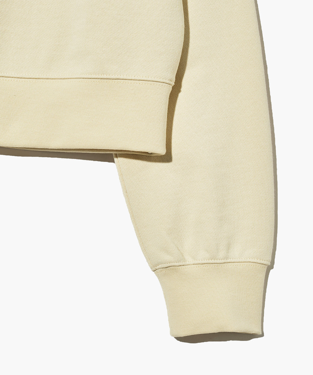 Marithe & Francois Girbaud - Classic Logo Crop Sweatshirt (Cream) product image 10 | TRAB K-Fashion Australia