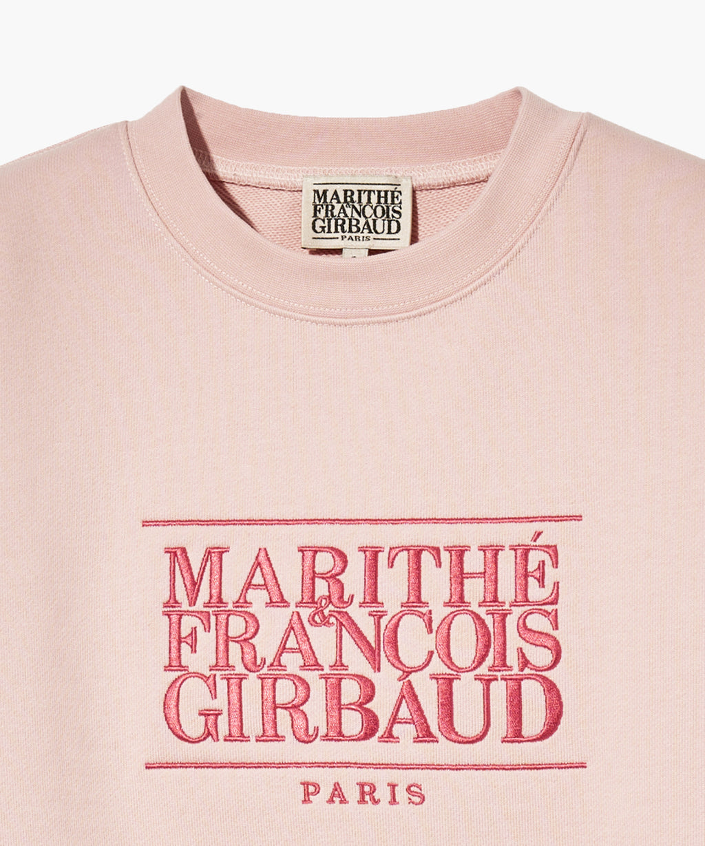 Marithe & Francois Girbaud - Classic Logo Crop Sweatshirt (Light Pink) product image 10 | TRAB K-Fashion Australia