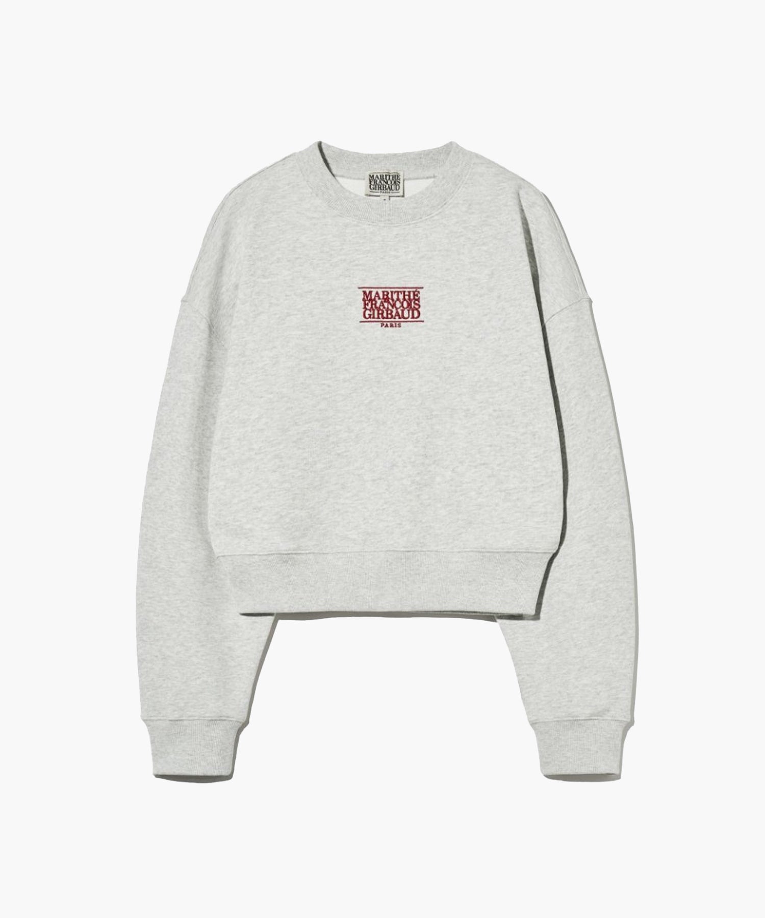 Marithe & Francois Girbaud - Small Classic Logo Crop Sweatshirt (Light Heather Gray) product image 7 | TRAB K-Fashion Australia