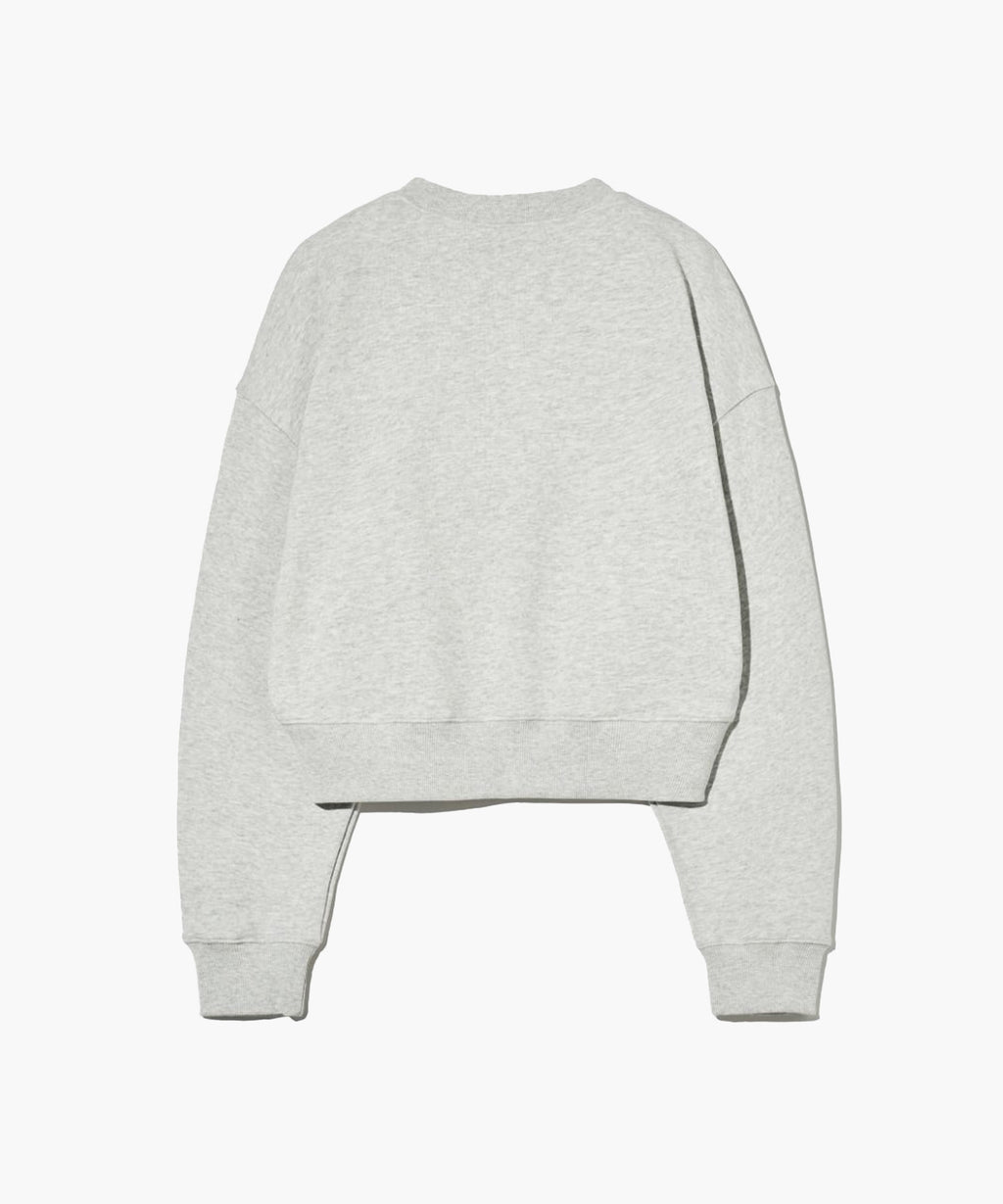 Marithe & Francois Girbaud - Small Classic Logo Crop Sweatshirt (Light Heather Gray) product image 8 | TRAB K-Fashion Australia