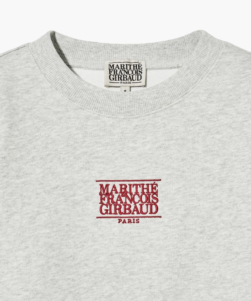 Marithe & Francois Girbaud - Small Classic Logo Crop Sweatshirt (Light Heather Gray) product image 9 | TRAB K-Fashion Australia