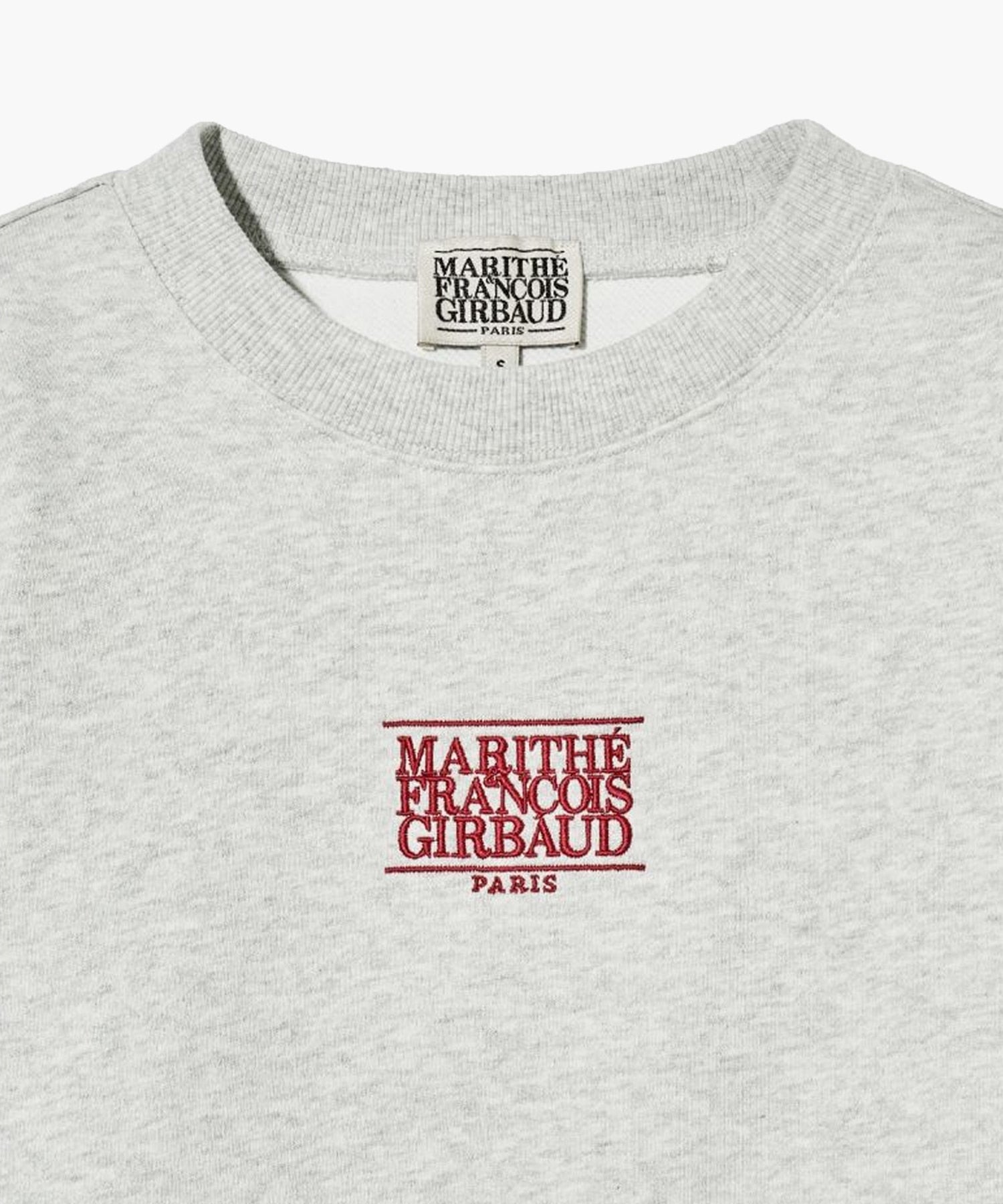 Marithe & Francois Girbaud - Small Classic Logo Crop Sweatshirt (Light Heather Gray) product image 9 | TRAB K-Fashion Australia