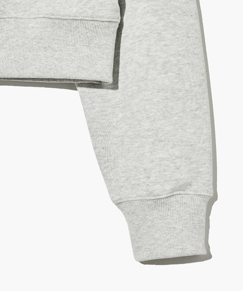 Marithe & Francois Girbaud - Small Classic Logo Crop Sweatshirt (Light Heather Gray) product image 10 | TRAB K-Fashion Australia
