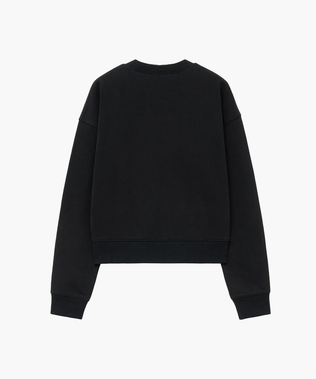 Marithe & Francois Girbaud - Doodle Classic Logo Crop Sweatshirt (Black) product image 2 | TRAB K-Fashion Australia