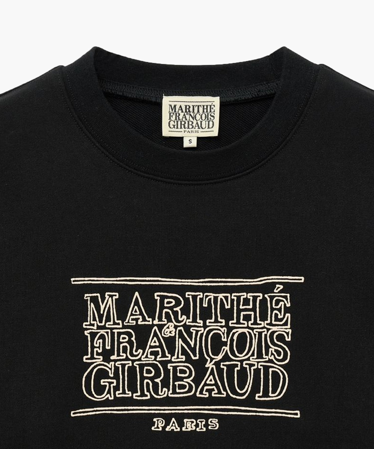 Marithe & Francois Girbaud - Doodle Classic Logo Crop Sweatshirt (Black) product image 3 | TRAB K-Fashion Australia