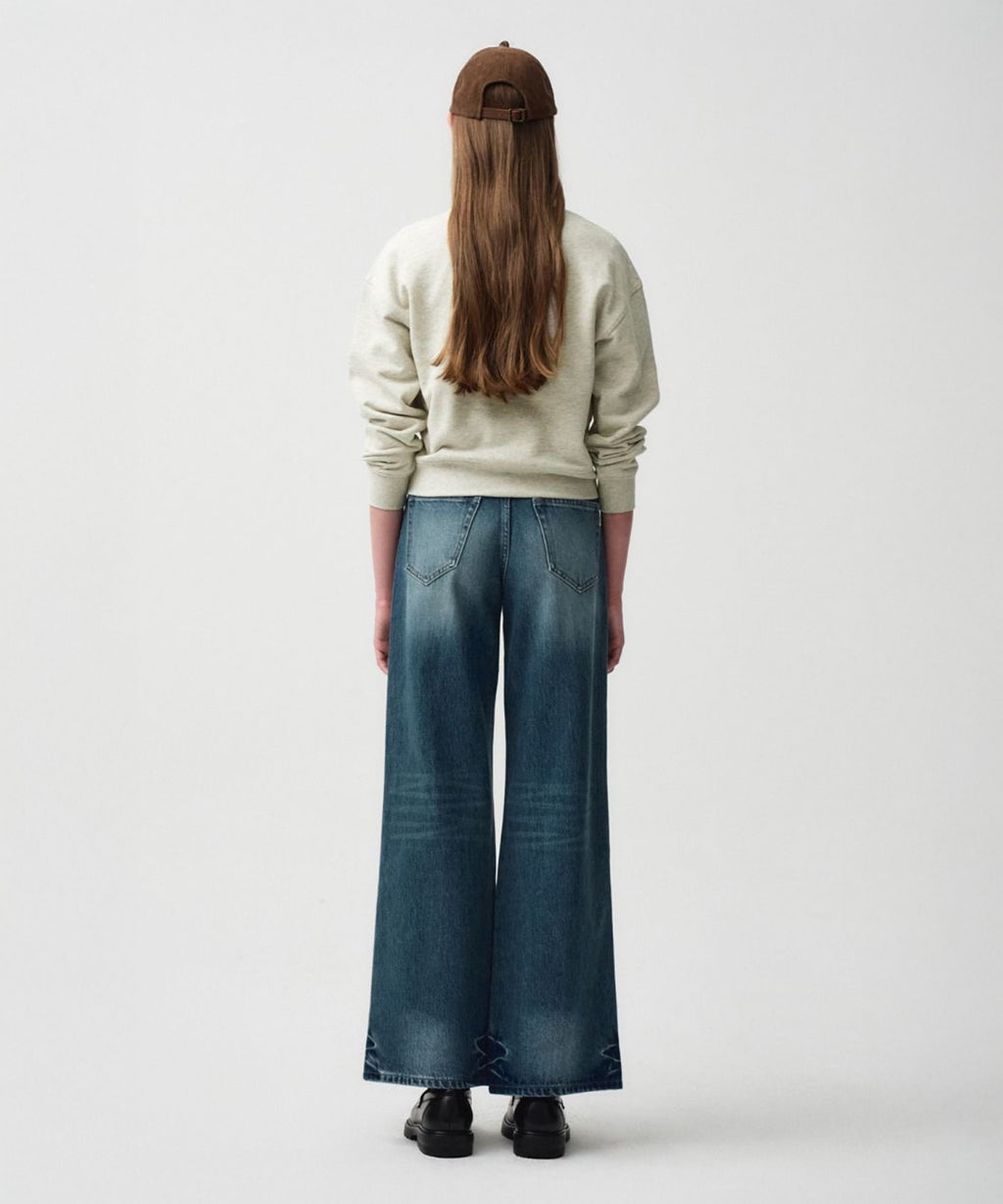 Marithe & Francois Girbaud - Doodle Classic Logo Crop Sweatshirt (Oatmeal) product image 5 | TRAB K-Fashion Australia