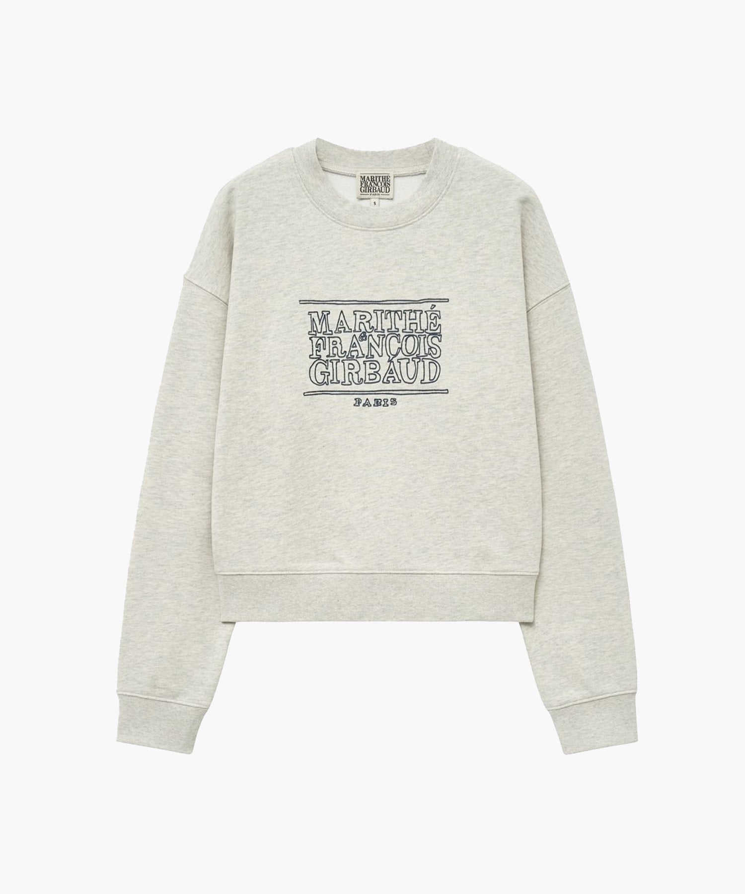Marithe & Francois Girbaud - Doodle Classic Logo Crop Sweatshirt (Oatmeal) product image 6 | TRAB K-Fashion Australia