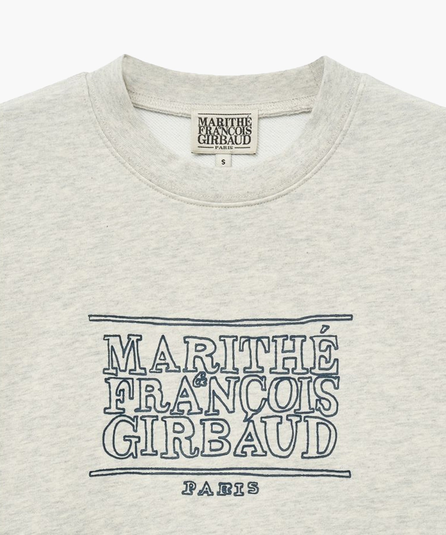 Marithe & Francois Girbaud - Doodle Classic Logo Crop Sweatshirt (Oatmeal) product image 8 | TRAB K-Fashion Australia