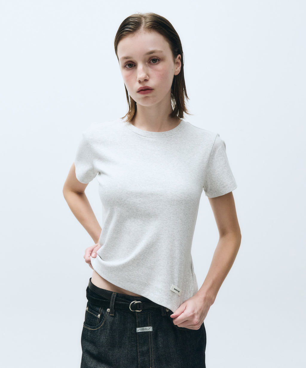Marithe & Francois Girbaud - Basic Tee (Light Heather Gray) product image 1 | TRAB K-Fashion Australia
