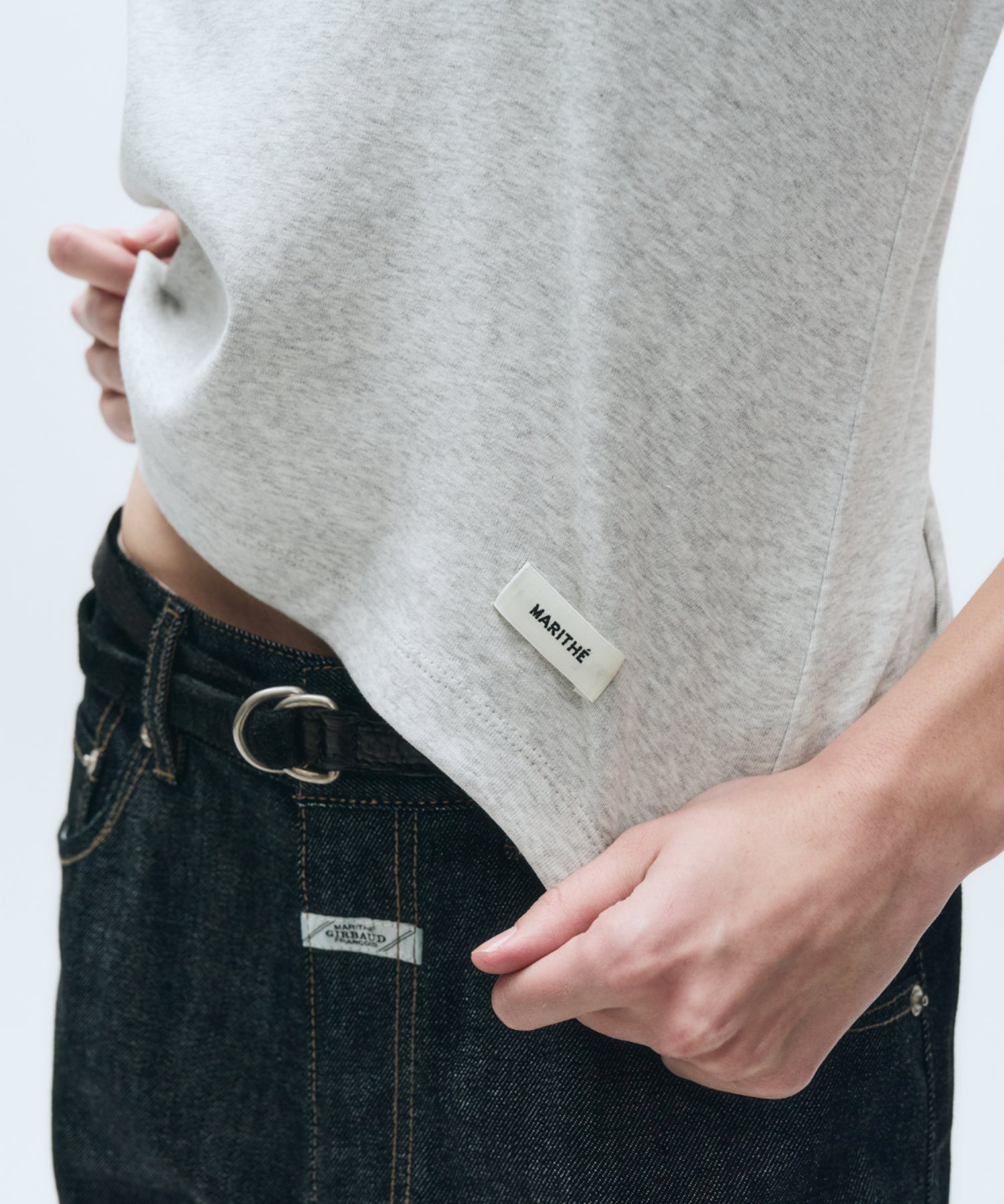 Marithe & Francois Girbaud - Basic Tee (Light Heather Gray) product image 2 | TRAB K-Fashion Australia