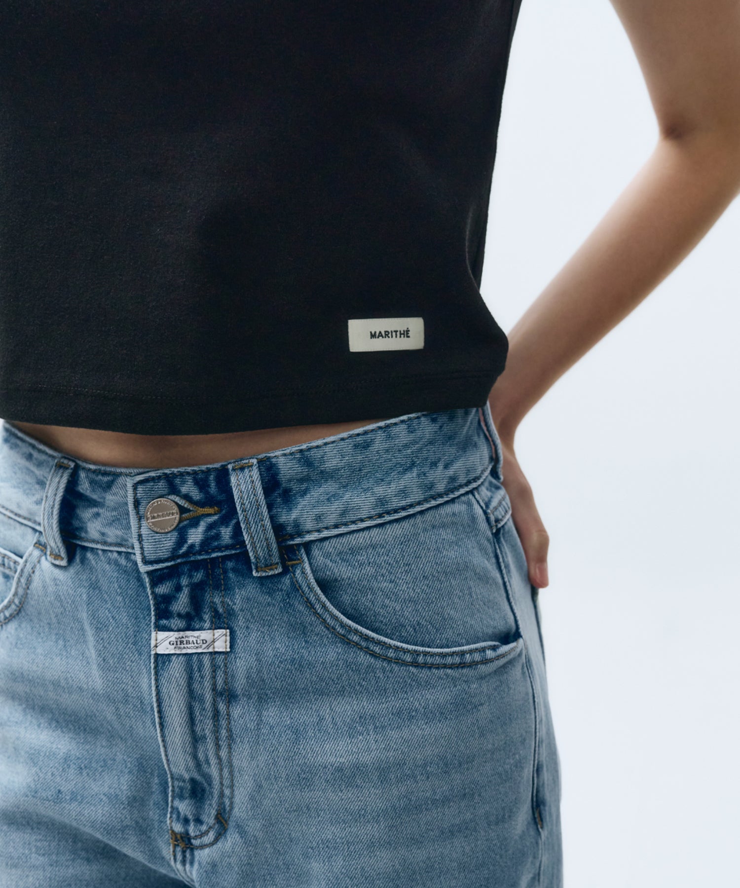 Marithe & Francois Girbaud - Basic Crop Tee (Black) product image 2 | TRAB K-Fashion Australia