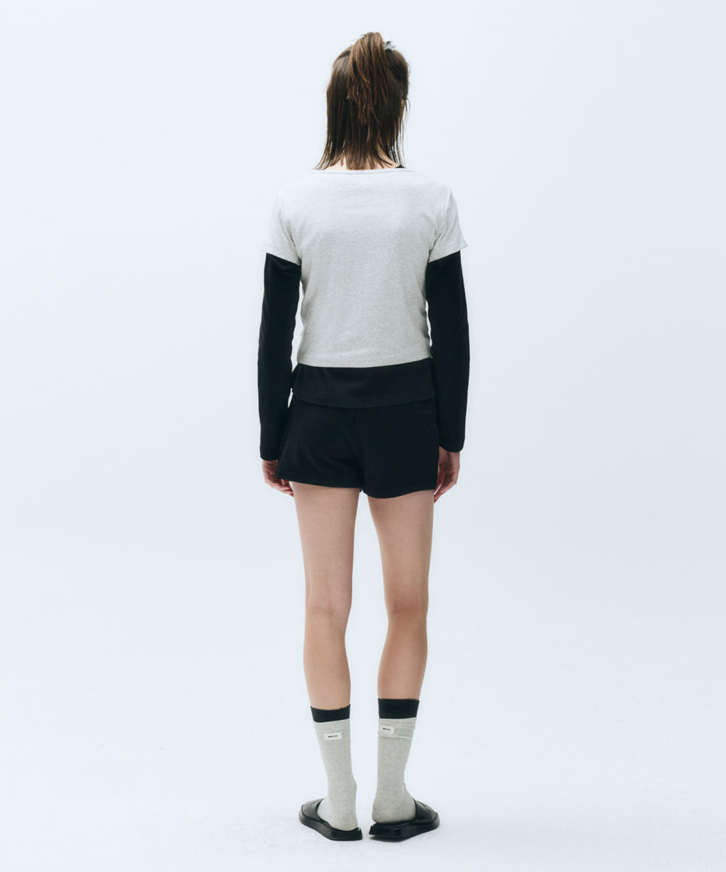 Marithe & Francois Girbaud - Basic Crop Tee (Light Heather Gray) product image 5 | TRAB K-Fashion Australia