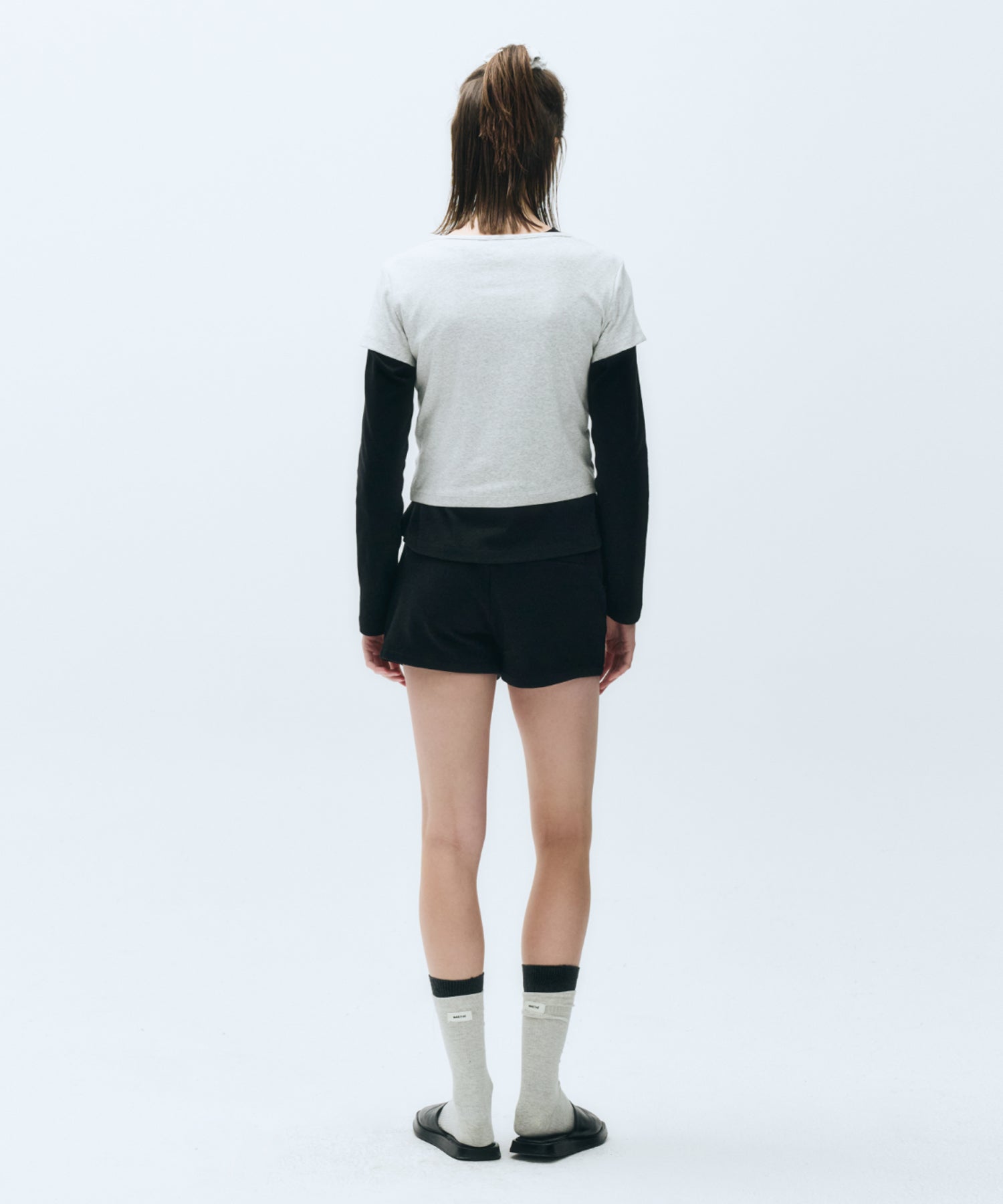 Marithe & Francois Girbaud - Basic Crop Tee (Light Heather Gray) product image 5 | TRAB K-Fashion Australia