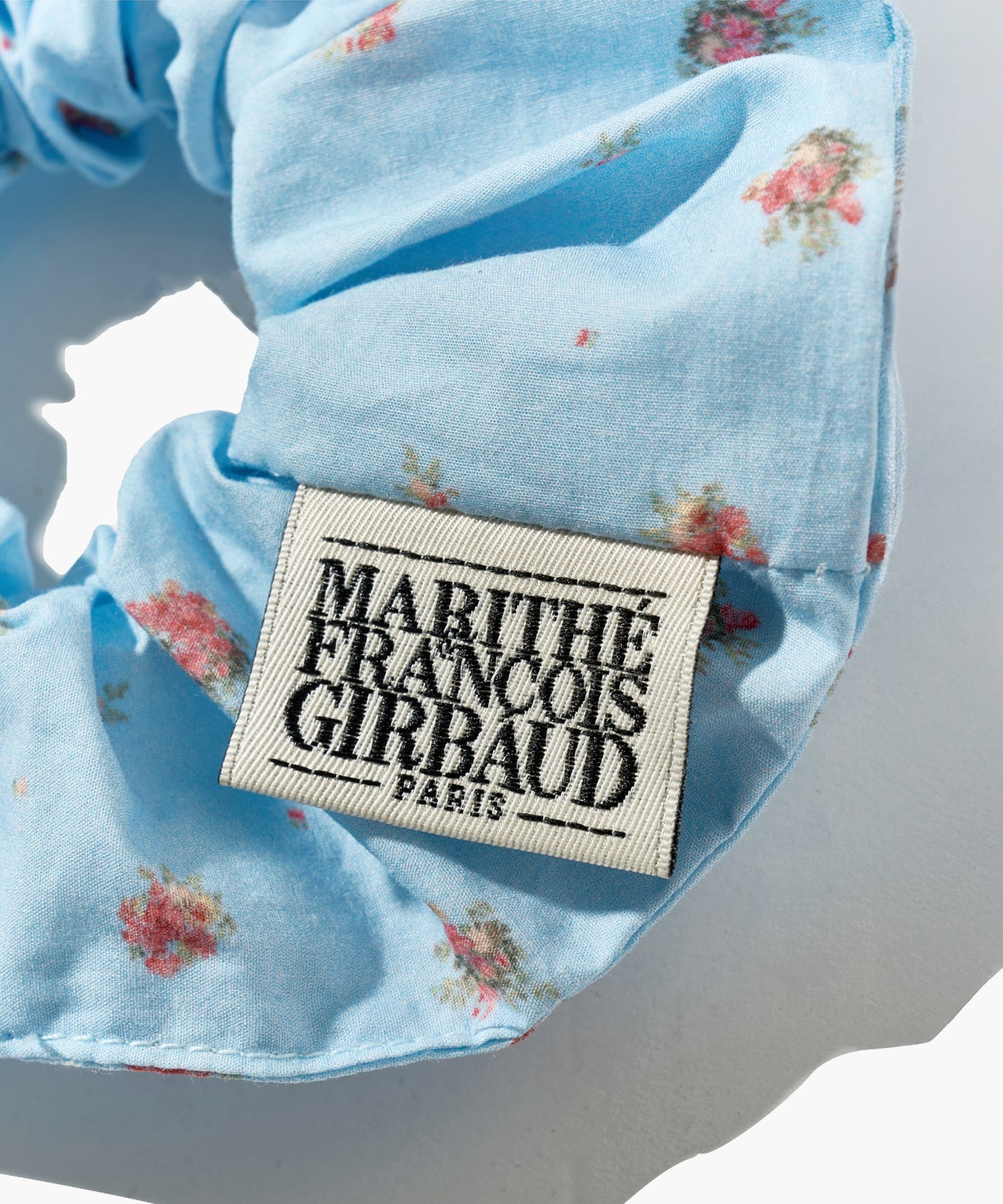 Marithe & Francois Girbaud - Classic Logo Flower Hair Scrunchie (Light Blue) product image 3 | TRAB K-Fashion Australia