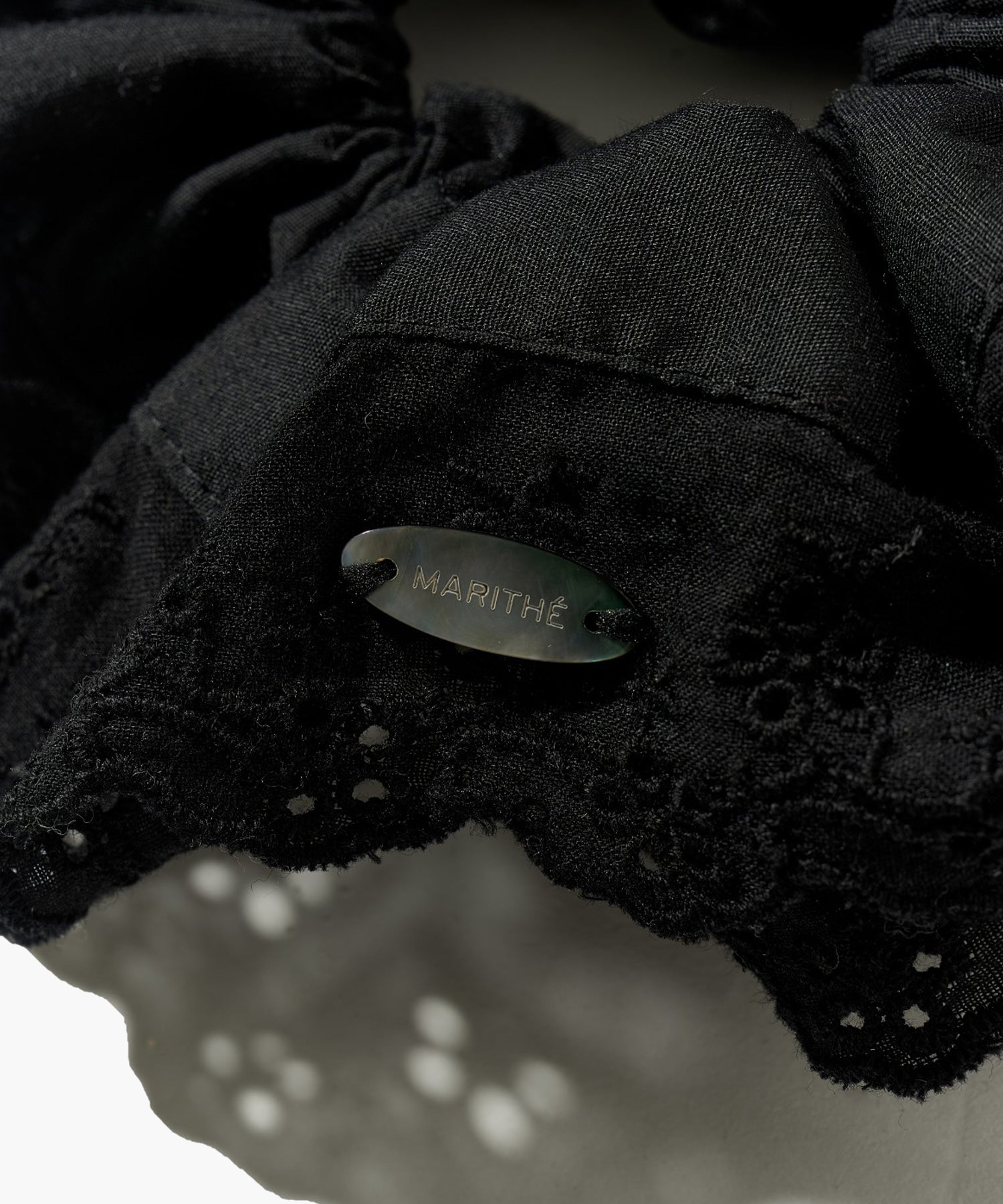 Marithe & Francois Girbaud - Regular Logo Lace Hair Scrunchie (Black) product image 5 | TRAB K-Fashion Australia