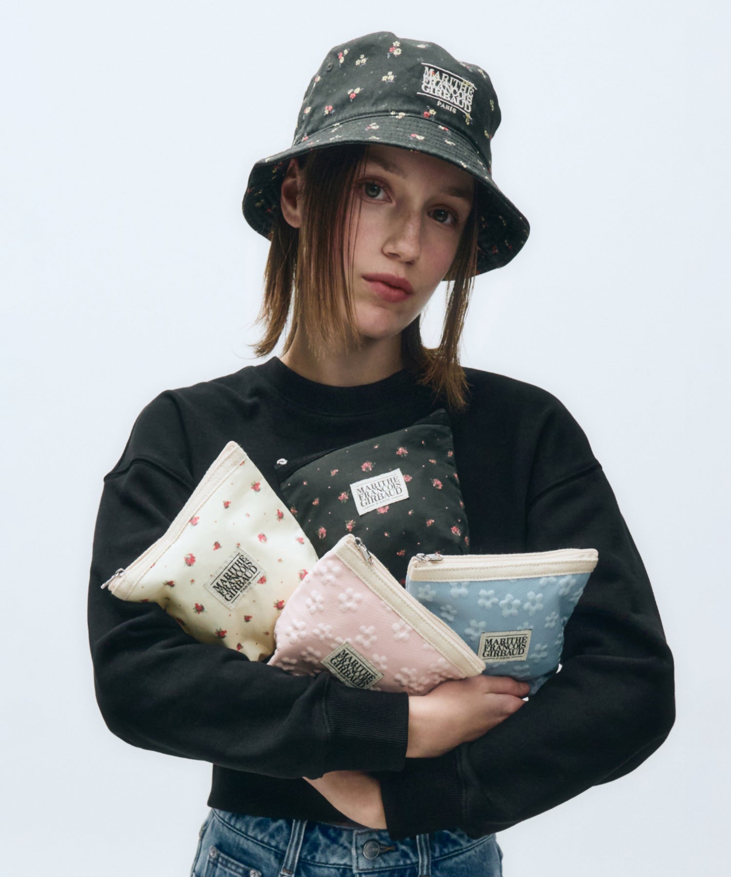 Marithe & Francois Girbaud - Classic Logo Vintage Flower Pouch (Light Yellow) product image 6 | TRAB K-Fashion Australia