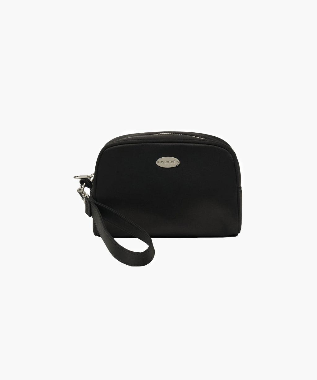 Marithe & Francois Girbaud - Regular Logo Satin Pouch (Black) product image 1 | TRAB K-Fashion Australia