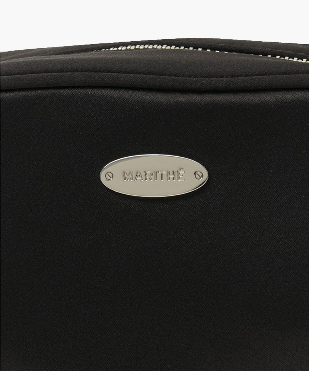 Marithe & Francois Girbaud - Regular Logo Satin Pouch (Black) product image 5 | TRAB K-Fashion Australia