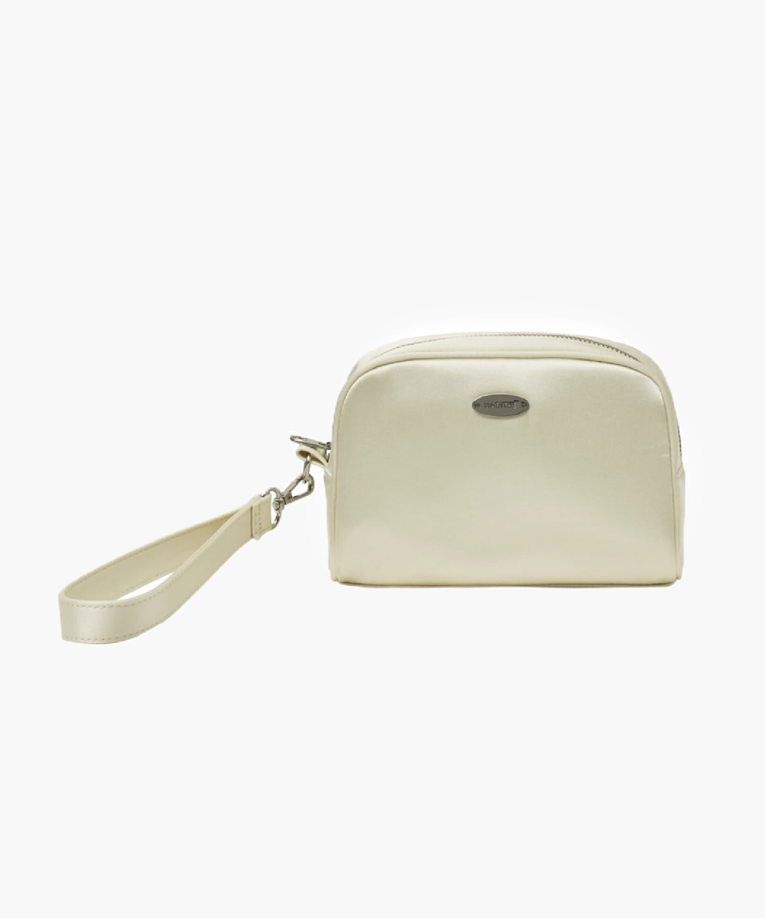 Marithe & Francois Girbaud - Regular Logo Satin Pouch (Cream) product image 2 | TRAB K-Fashion Australia