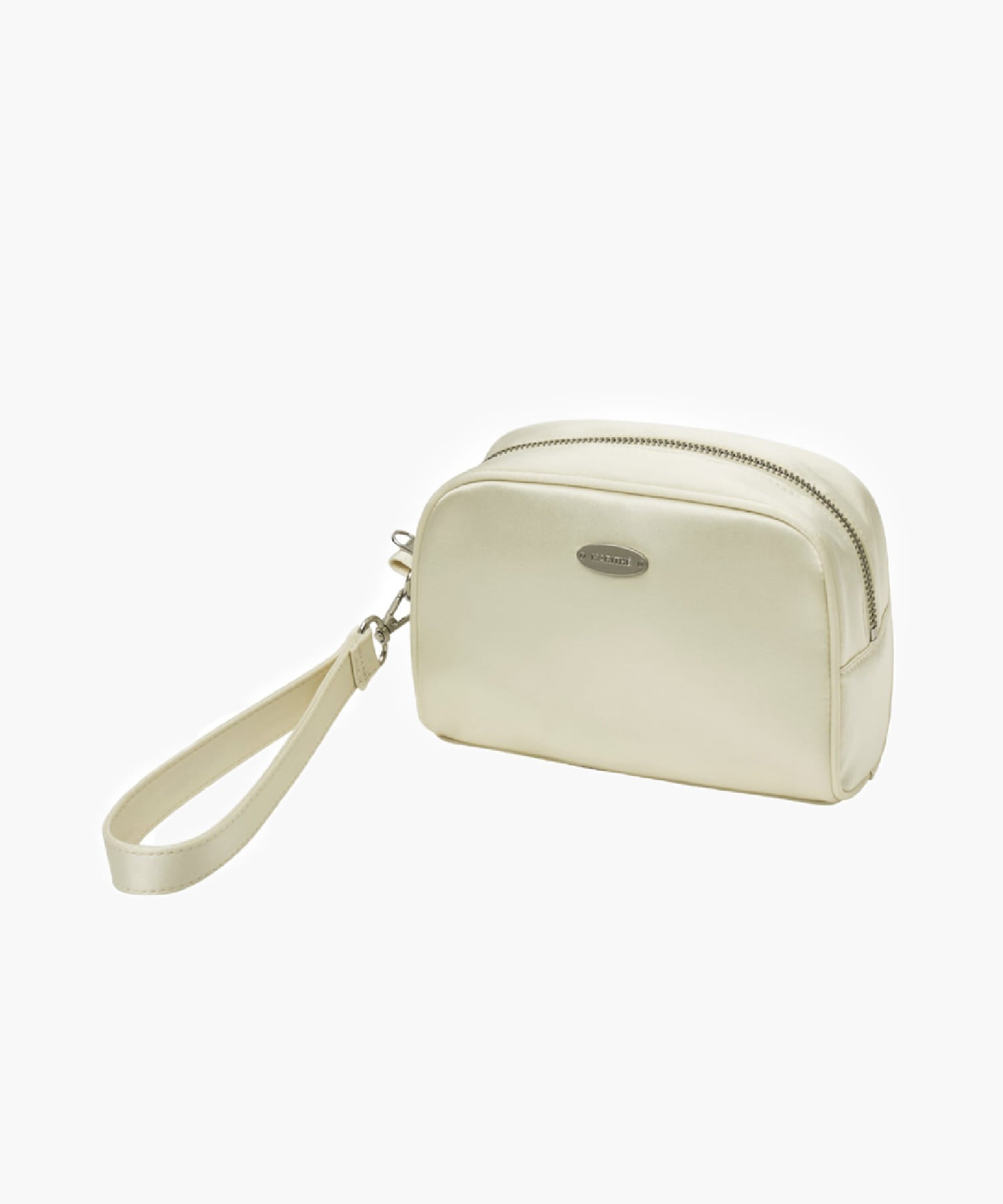 Marithe & Francois Girbaud - Regular Logo Satin Pouch (Cream) product image 3 | TRAB K-Fashion Australia